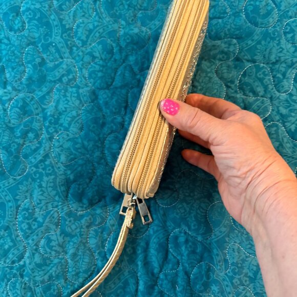 Silver Rhinestone Design Accordion Wallet - Picture 7 of 7